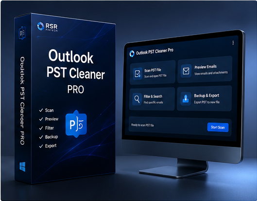 Outlook PST Cleaner Pro product cover